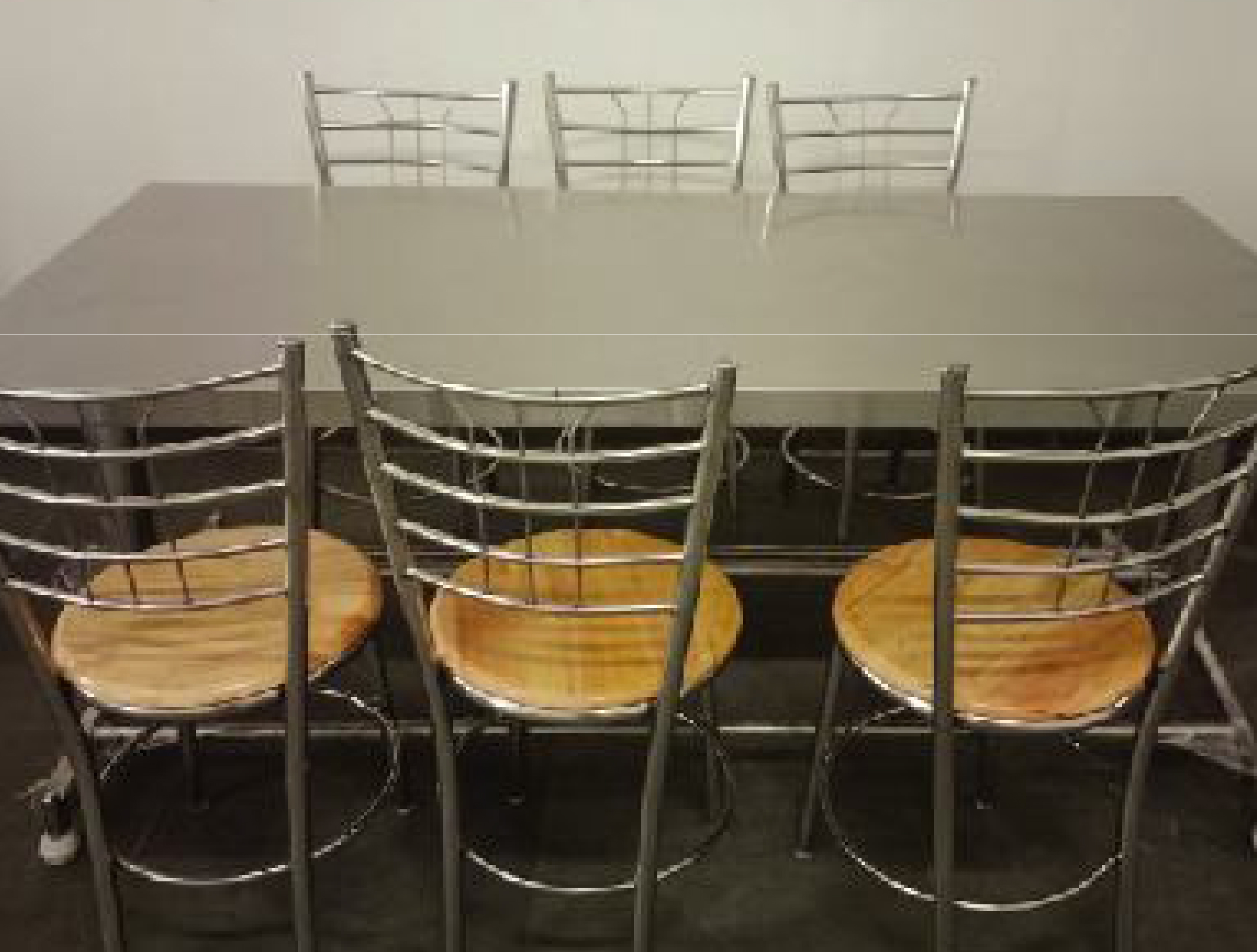 SS Dining Table with Chair Set